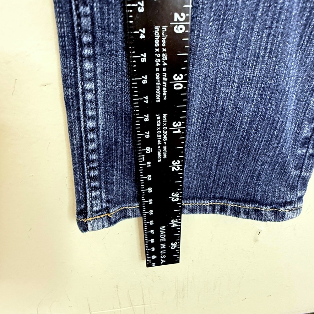 Marmot Jeans Womens 4 Dark Wash Slim Straight Leg Embroidered Gorpcore Denim - Picture 4 of 7